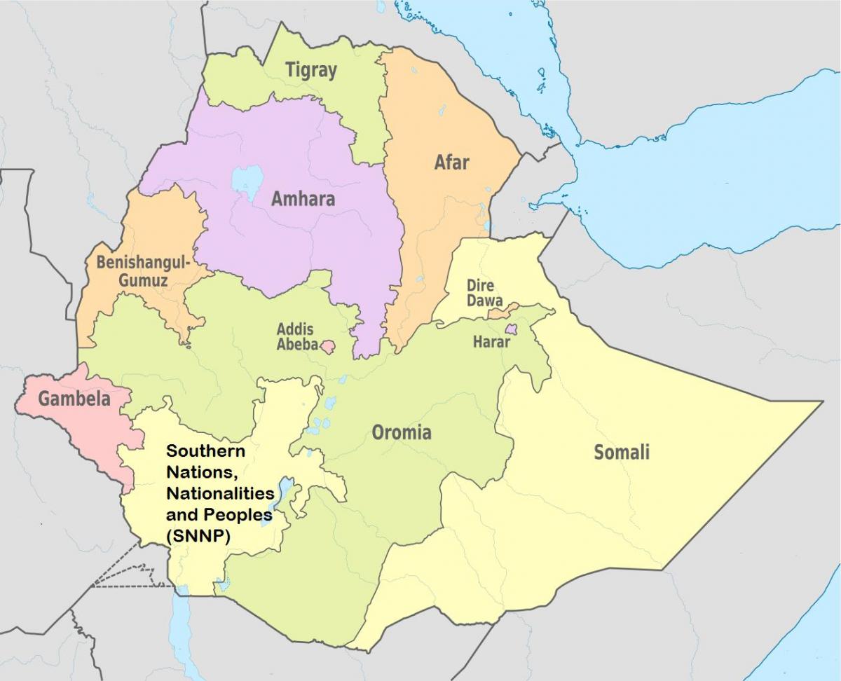 Ethiopia amhara region peta