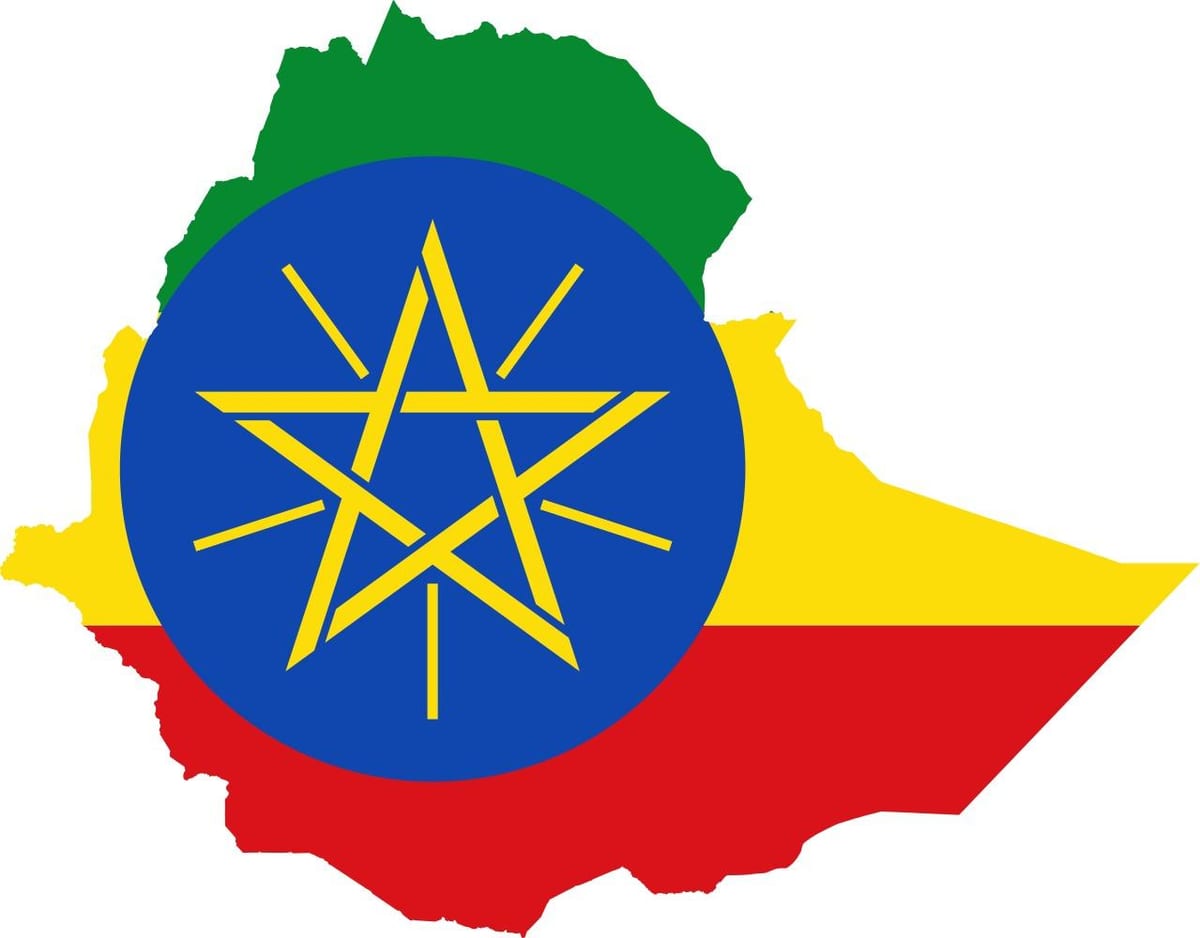 peta dari Ethiopia flag