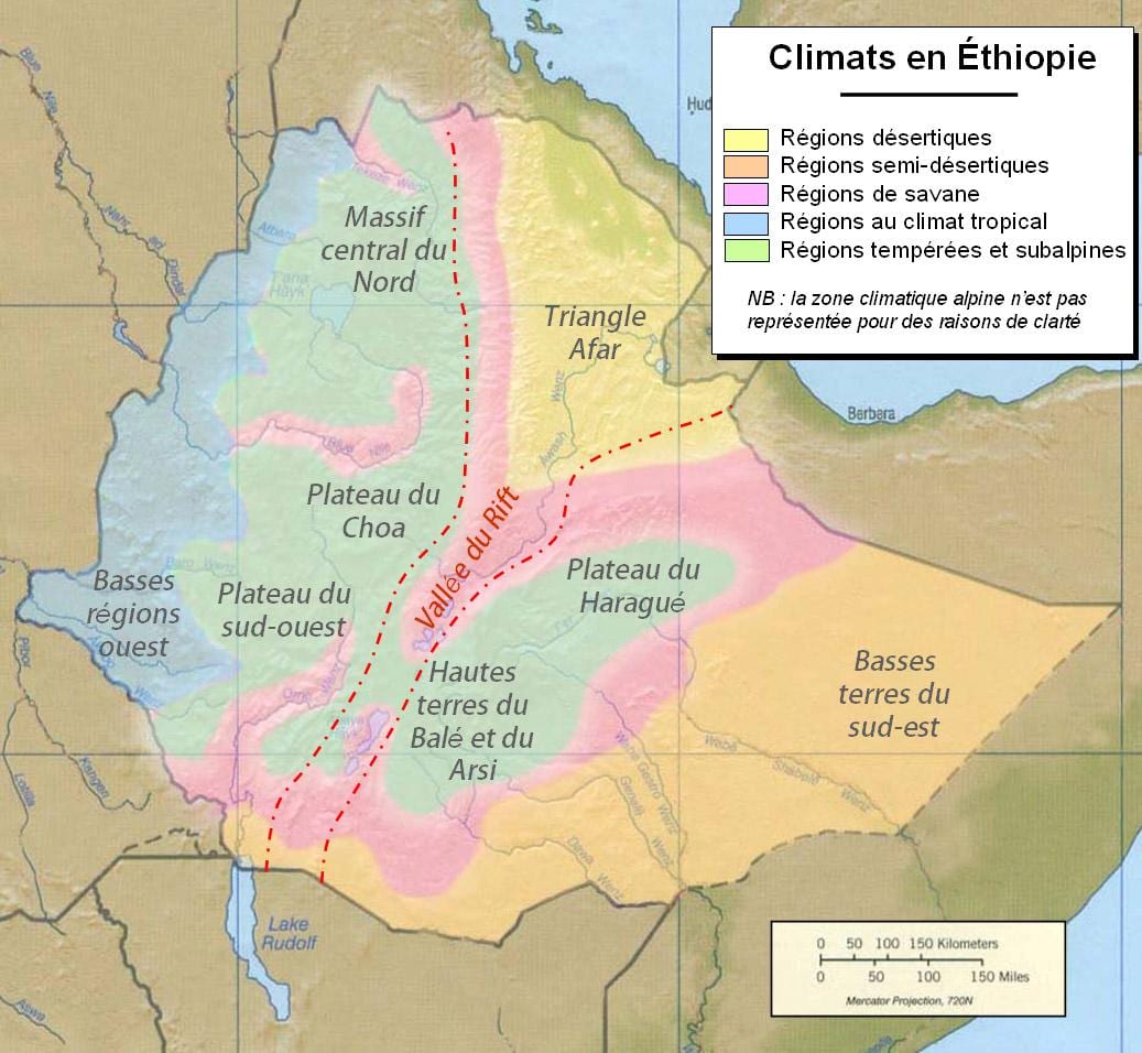 peta dari Ethiopia iklim