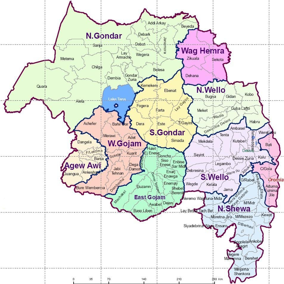 Ethiopia gondar peta