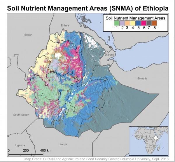 peta tanah peta dari Ethiopia
