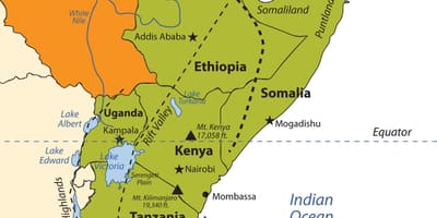 Peta dari Ethiopia dataran tinggi afrika