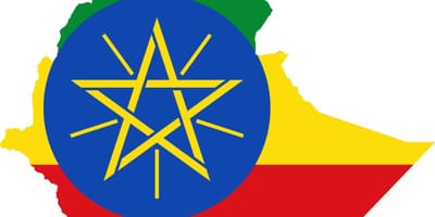 Peta dari Ethiopia flag