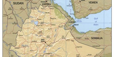 Peta dari Ethiopia peta 1980