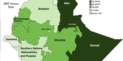Peta dari suku-suku di Ethiopia