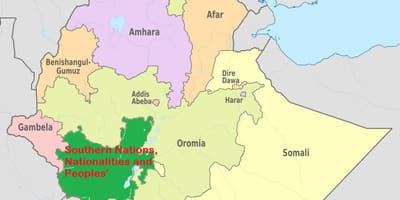 Peta dari snnpr Ethiopia
