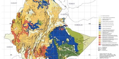Peta geologi peta dari Ethiopia
