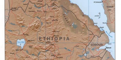 Peta dari utara Ethiopia